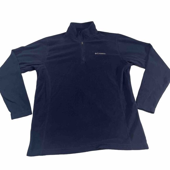 Men’s Medium Navy Half Zip Columbia Pullover Fleece - Picture 1 of 11
